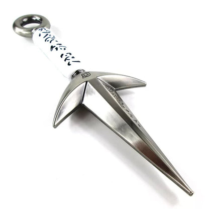Metallic star-shaped pendant with engraved text on a white background